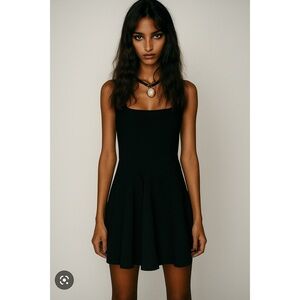 ZARA Women's Mini Dress Sleeveless Square Neckline Sz XL NWT